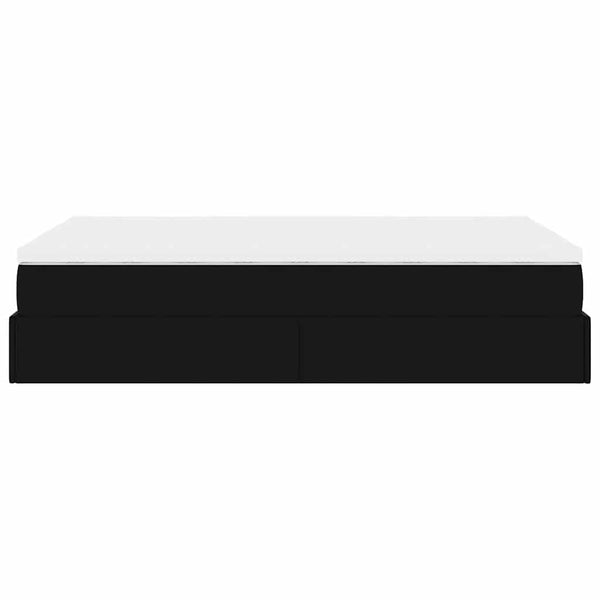 vidaXL Ottoman Bed with Mattress Black 120x200 cm Faux Leather