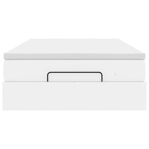 vidaXL Ottoman Bed with Mattress White 120x200 cm Faux Leather