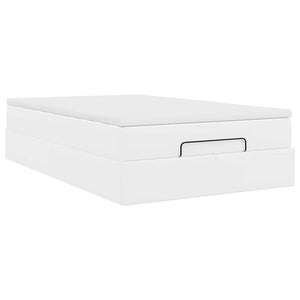 vidaXL Ottoman Bed with Mattress White 120x200 cm Faux Leather