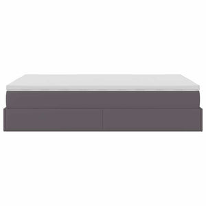 vidaXL Ottoman Bed with Mattress Grey 120x200 cm Artificial Leather
