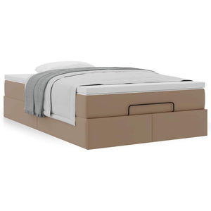 vidaXL Ottoman Bed with Mattress Cappuccino Brown 120x200cm Faux Leather