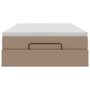 vidaXL Ottoman Bed with Mattress Cappuccino Brown 120x200cm Faux Leather