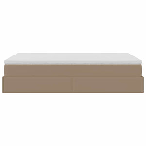 vidaXL Ottoman Bed with Mattress Cappuccino Brown 120x200cm Faux Leather