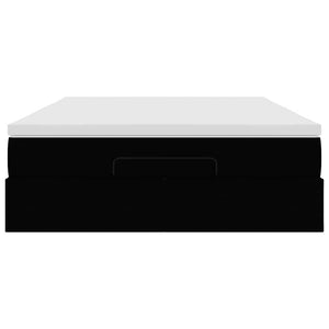 vidaXL Ottoman Bed with Mattress Black 140x190 cm Faux Leather