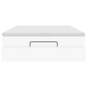 vidaXL Ottoman Bed with Mattress White 140x200 cm Faux Leather
