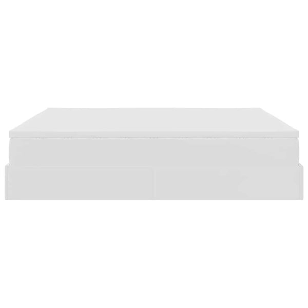 vidaXL Ottoman Bed with Mattress White 160x200 cm Faux Leather