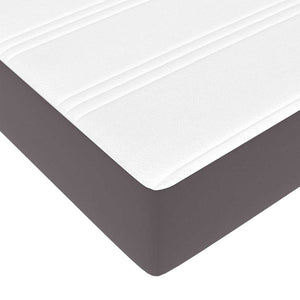 vidaXL Ottoman Bed with Mattress Grey 160x200 cm Faux Leather