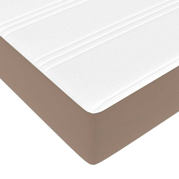 vidaXL Ottoman Bed with Mattress Cappuccino Brown 160x200 cm Faux Leather
