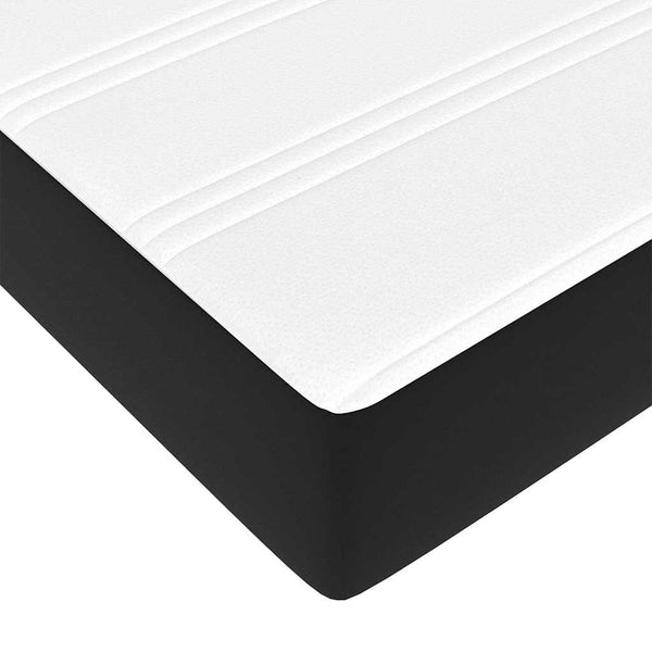 vidaXL Ottoman Bed with Mattress Black 180x200 cm Faux Leather