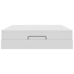 vidaXL Ottoman Bed with Mattress White 180x200 cm Faux Leather