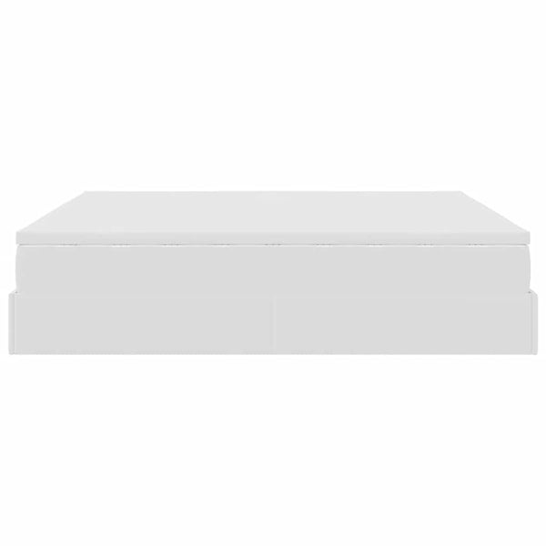vidaXL Ottoman Bed with Mattress White 180x200 cm Faux Leather
