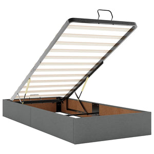 vidaXL Ottoman Bed with Mattress Dark Grey 80x200 cm Fabric