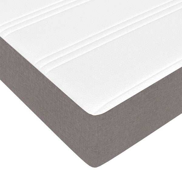 vidaXL Ottoman Bed with Mattress Taupe 80x200 cm Fabric