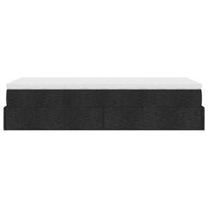 vidaXL Ottoman Bed with Mattress Black 90x190 cm Fabric