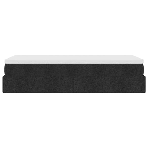 vidaXL Ottoman Bed with Mattress Black 90x190 cm Fabric