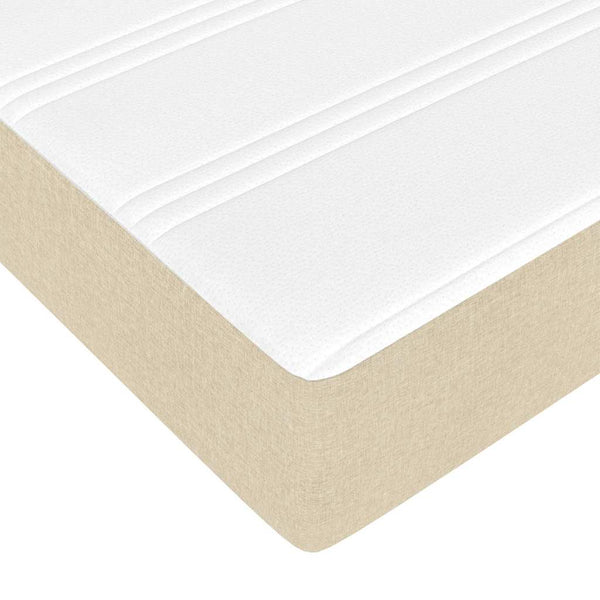 vidaXL Ottoman Bed with Mattress Cream 90x190 cm Fabric