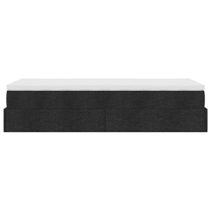 vidaXL Ottoman Bed with Mattress Black 90x200 cm Fabric