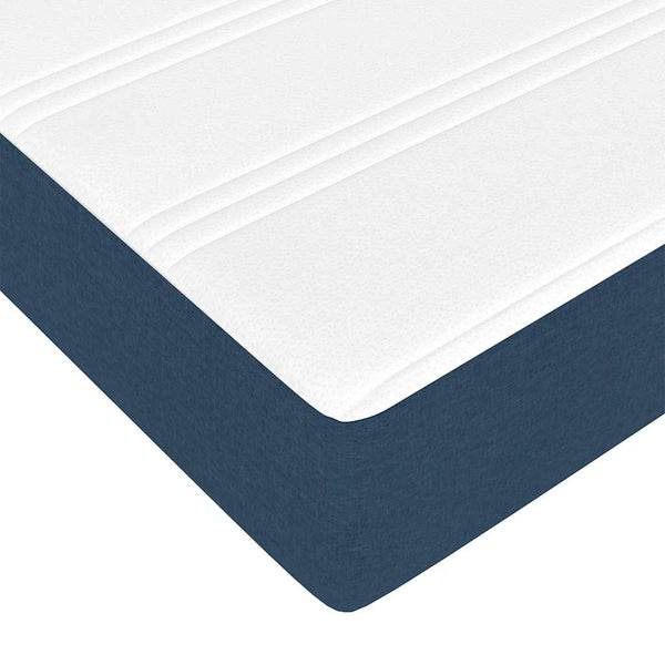 vidaXL Ottoman Bed with Mattress Blue 100x200 cm Fabric