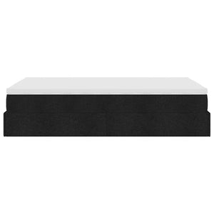 vidaXL Ottoman Bed with Mattress Black 120x190 cm Fabric