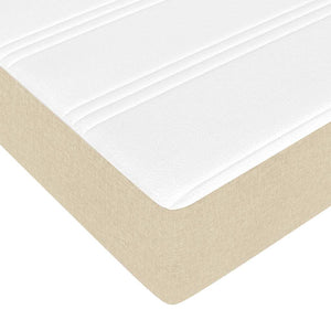 vidaXL Ottoman Bed with Mattress Cream 120x190 cm Fabric