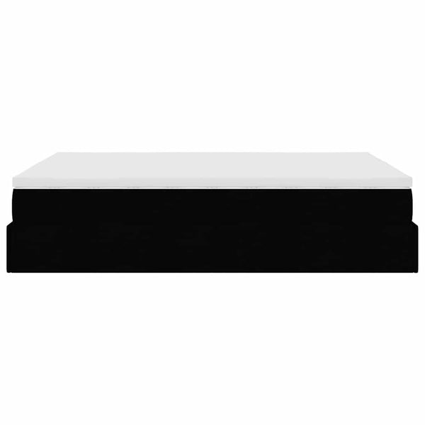 vidaXL Ottoman Bed with Mattress Black 140x190 cm Fabric