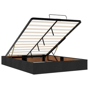 vidaXL Ottoman Bed with Mattress Black 140x190 cm Fabric
