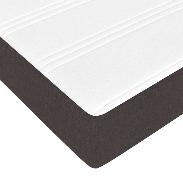 vidaXL Ottoman Bed with Mattress Dark Brown 140x200 cm Fabric