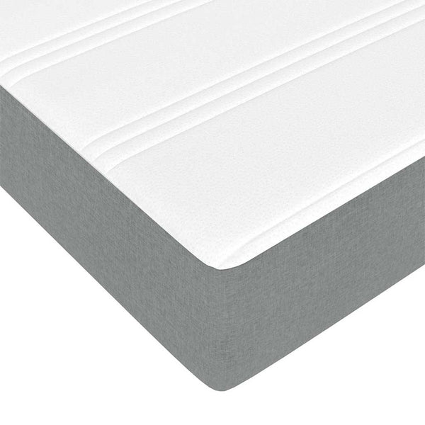 vidaXL Ottoman Bed with Mattress Light Gray 180x200 cm Fabric