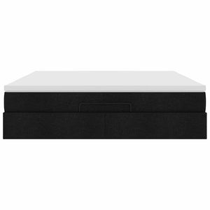 vidaXL Ottoman Bed with Mattress Black 180x200 cm Fabric