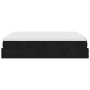vidaXL Ottoman Bed with Mattress Black 180x200 cm Fabric