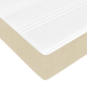 vidaXL Ottoman Bed with Mattress Cream 180x200 cm Fabric