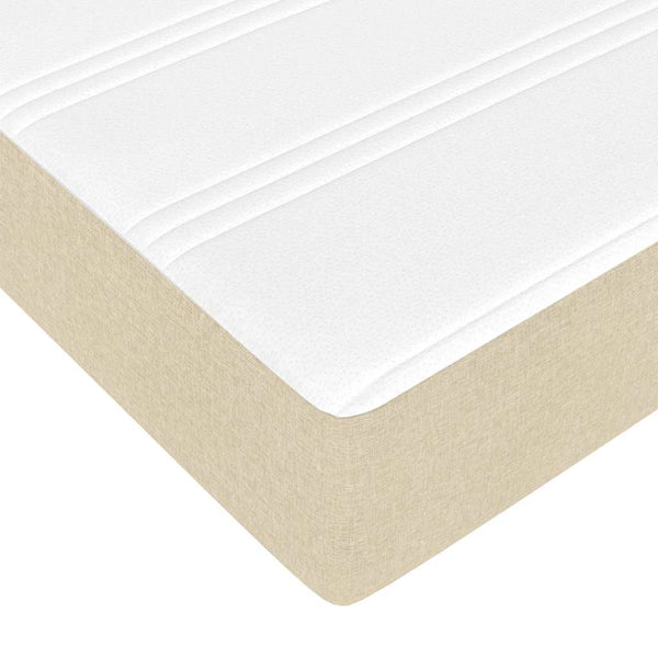 vidaXL Ottoman Bed with Mattress Cream 180x200 cm Fabric