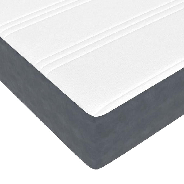 vidaXL Ottoman Bed with Mattress Dark Gray 80x200 cm Velvet