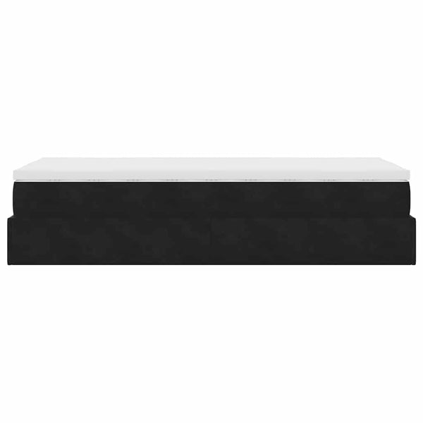 vidaXL Ottoman Bed with Mattress Black 90x190 cm Velvet