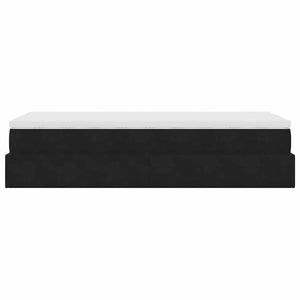 vidaXL Ottoman Bed with Mattress Black 90x200 cm Velvet