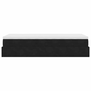 vidaXL Ottoman Bed with Mattress Black 100x200 cm Velvet