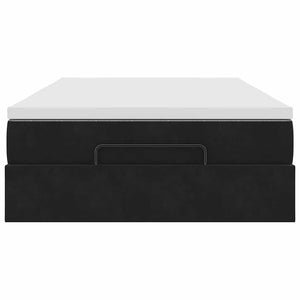 vidaXL Ottoman Bed with Mattress Black 120x190 cm Velvet