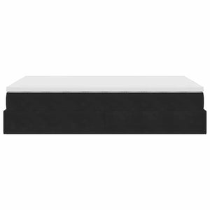 vidaXL Ottoman Bed with Mattress Black 120x190 cm Velvet