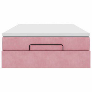 vidaXL Ottoman Bed with Mattress Pink 120x190 cm Velvet