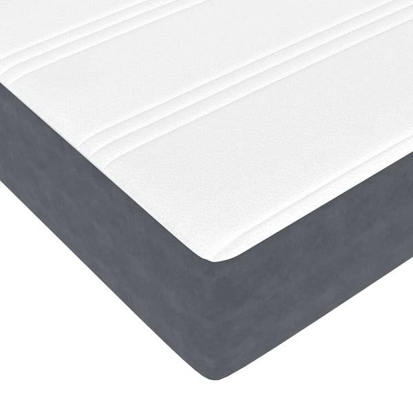vidaXL Ottoman Bed with Mattress Dark Gray 120x200 cm Velvet