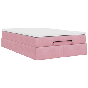 vidaXL Ottoman Bed with Mattress Pink 120x200 cm Velvet