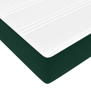 vidaXL Ottoman Bed with Mattress Dark Green 160x200 cm Velvet