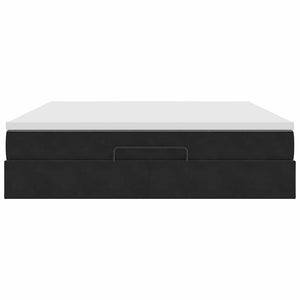 vidaXL Ottoman Bed with Mattress Black 180x200 cm Velvet