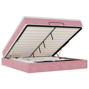 vidaXL Ottoman Bed with Mattress Pink 180x200 cm Velvet