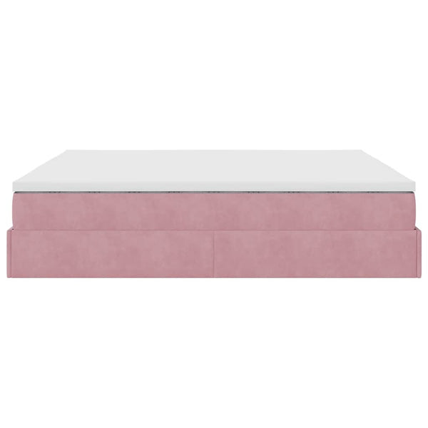 vidaXL Ottoman Bed with Mattress Pink 180x200 cm Velvet