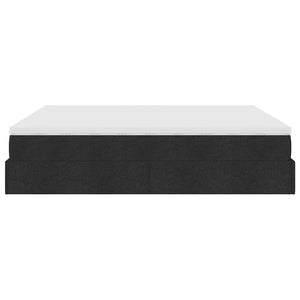 vidaXL Ottoman Bed with Mattresses Black 180x200 cm Fabric