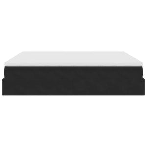 vidaXL Ottoman Bed with Mattresses Black 180x200 cm Velvet