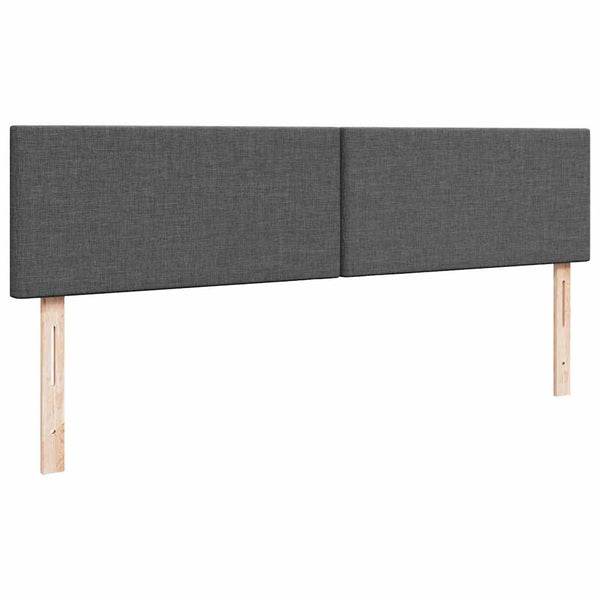 vidaXL Ottoman Bed with Mattress Dark Grey 200x200 cm Fabric