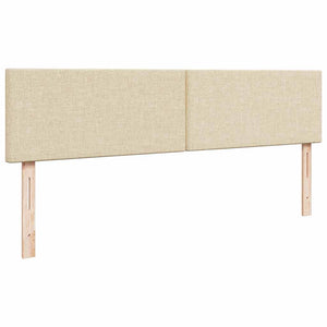 vidaXL Ottoman Bed with Mattress Cream 200x200 cm Fabric
