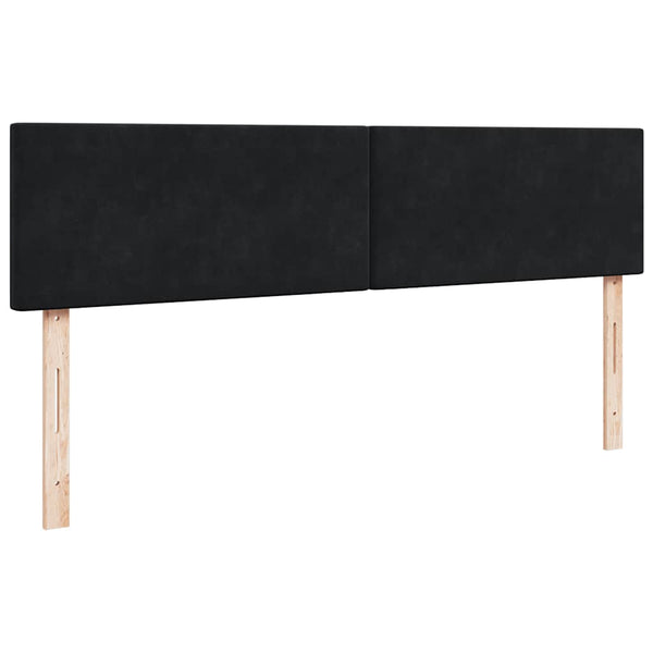 Ottoman Bett mit Matratze 200x200 cm Samt Schwarz
